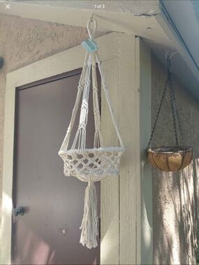 The Spring Shop Macramé Plant Hanger - Cream